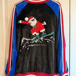 Christmas Velour Track Jacket